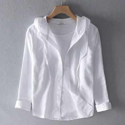 Breathable linen blouse for women