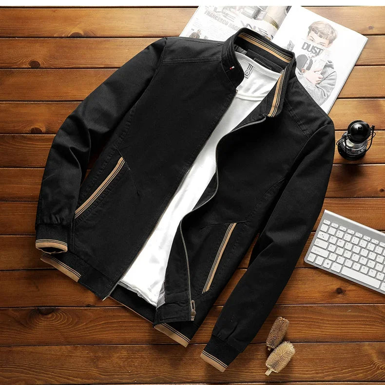 Breezeguard – Stylish Cotton Bomber Jacket with Timeless Fit