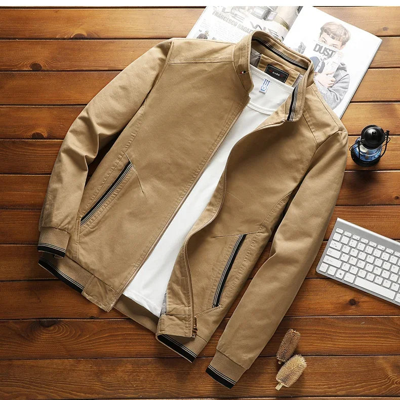 Breezeguard – Stylish Cotton Bomber Jacket with Timeless Fit