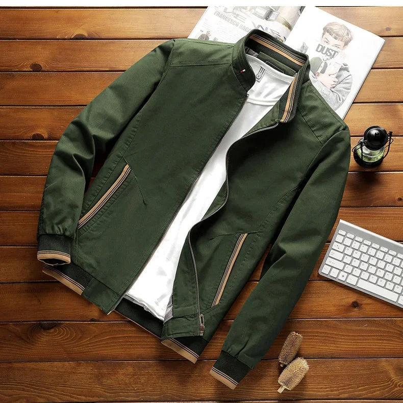 Breezeguard – Stylish Cotton Bomber Jacket with Timeless Fit