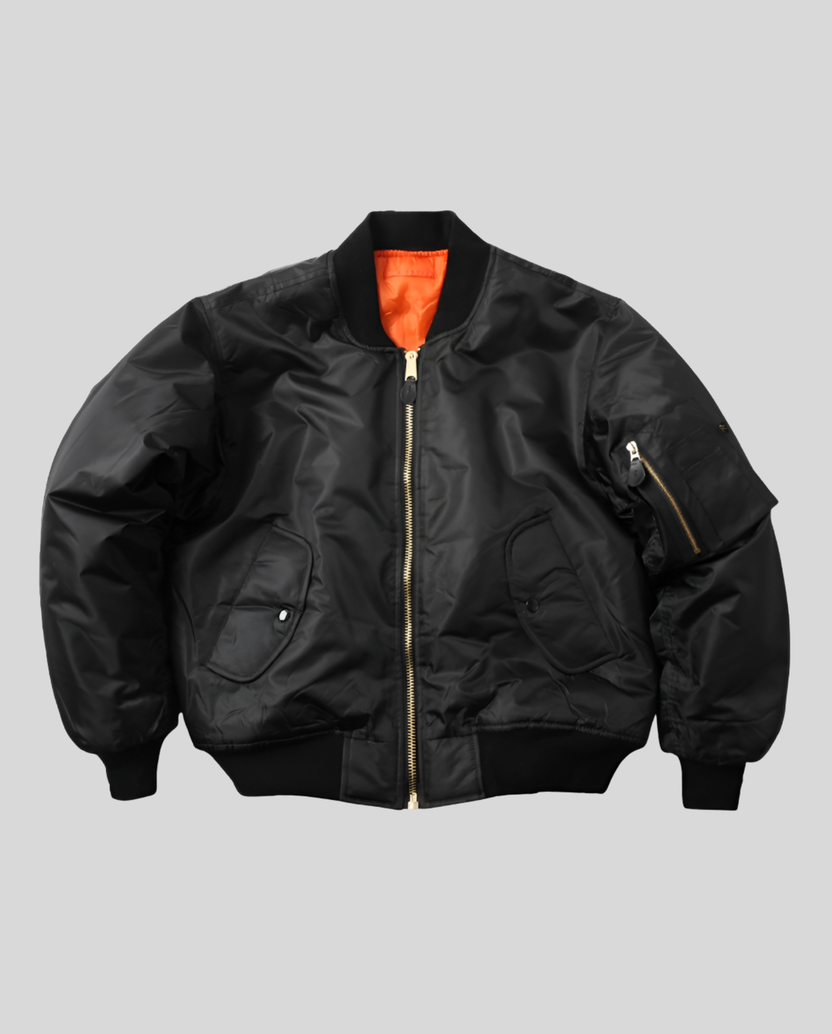 Ladies' Bomber Jacket with Ribbed Cuffs and Zip