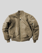 Ladies' Bomber Jacket with Ribbed Cuffs and Zip
