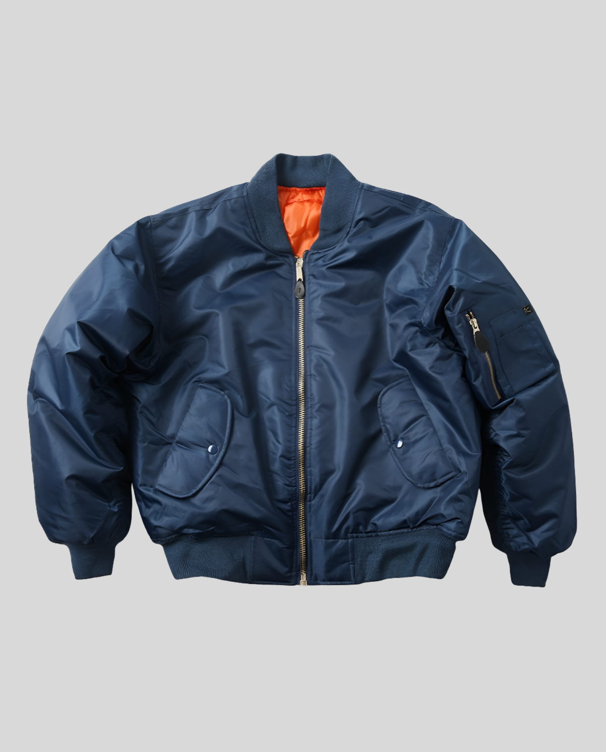 Ladies' Bomber Jacket with Ribbed Cuffs and Zip