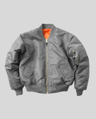 Ladies' Bomber Jacket with Ribbed Cuffs and Zip