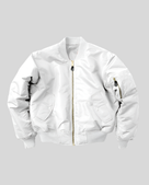 Ladies' Bomber Jacket with Ribbed Cuffs and Zip