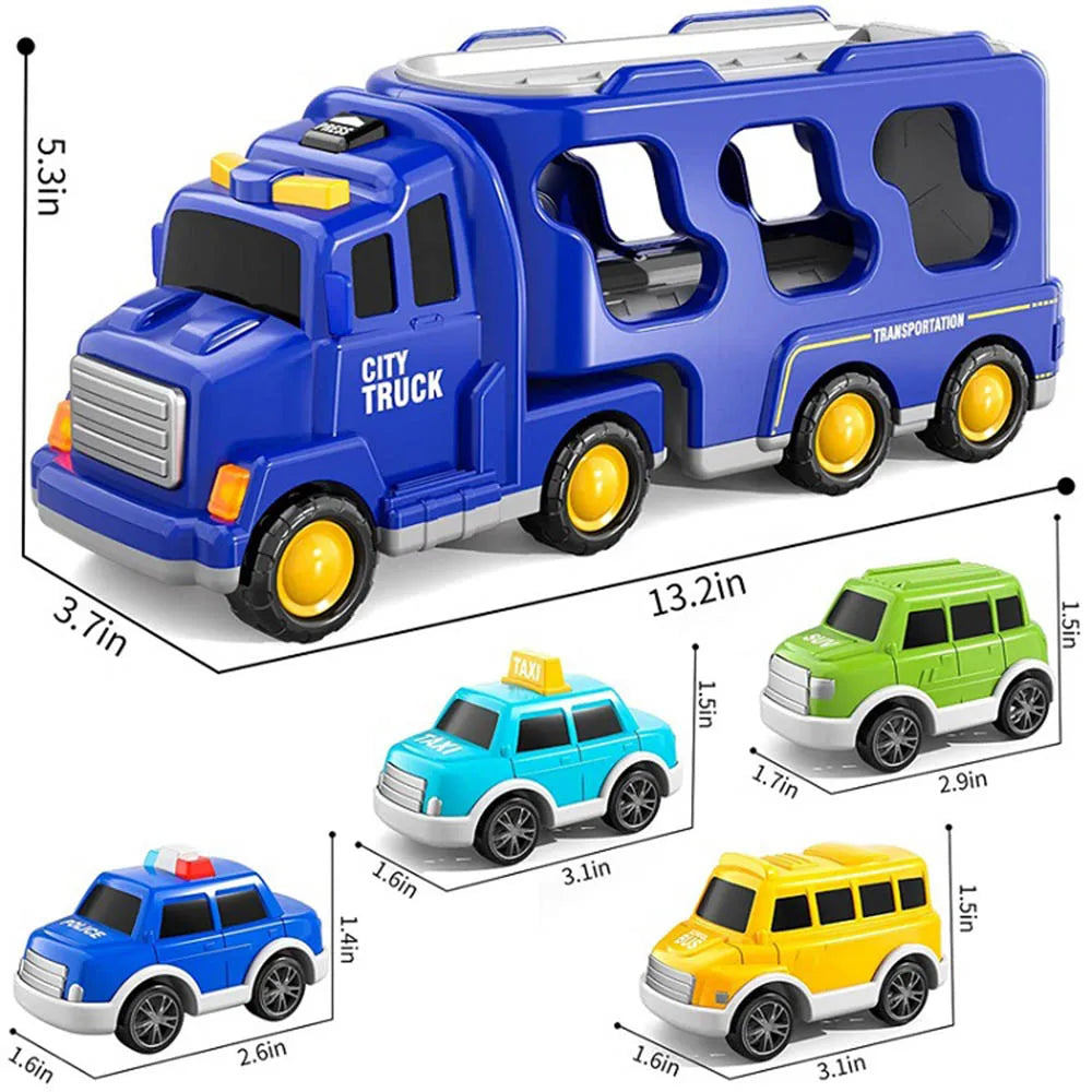Brightly Colored Interactive Toy Set with Rescue Vehicles