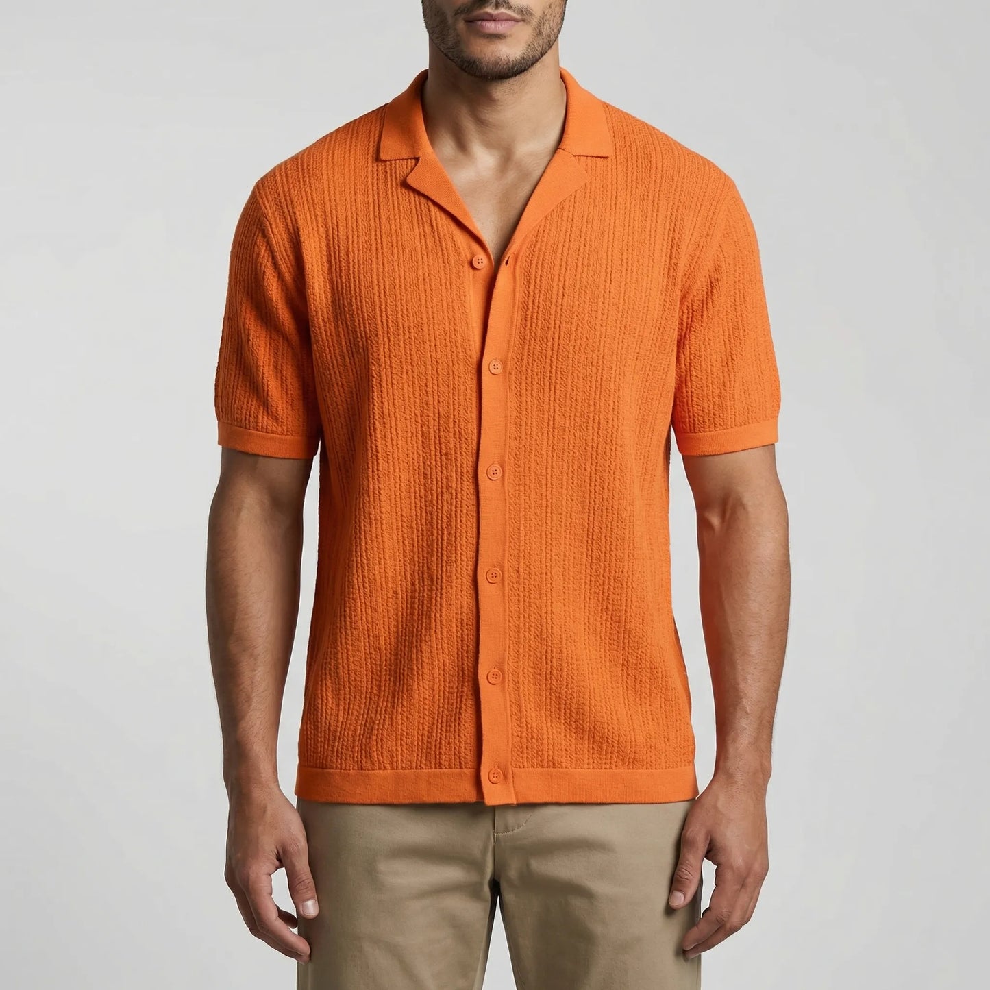 Brixon Short Sleeve Crocheted Casual Shirt
