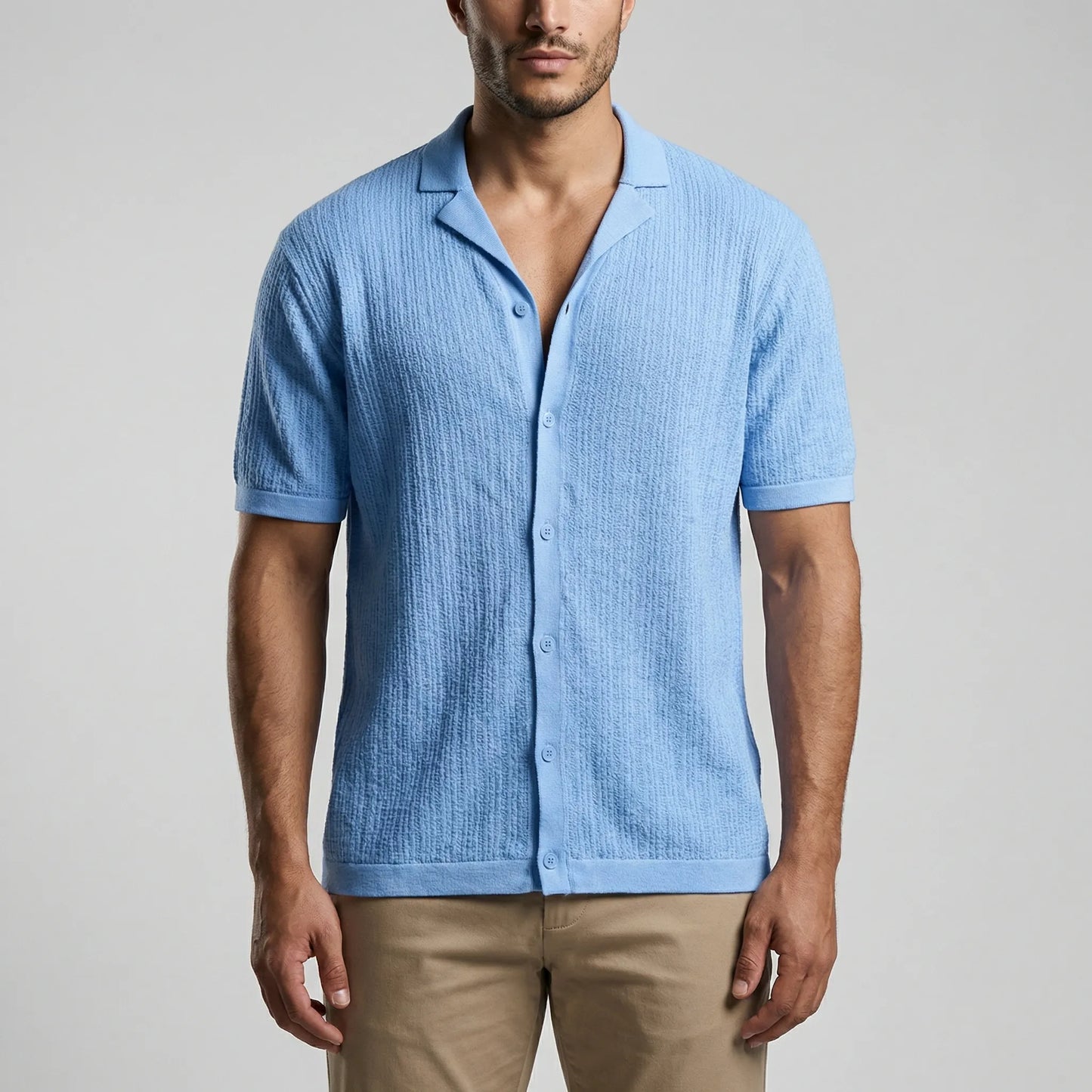 Brixon Short Sleeve Crocheted Casual Shirt