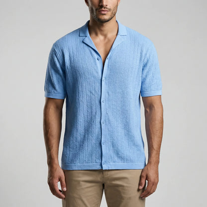 Brixon Short Sleeve Crocheted Casual Shirt