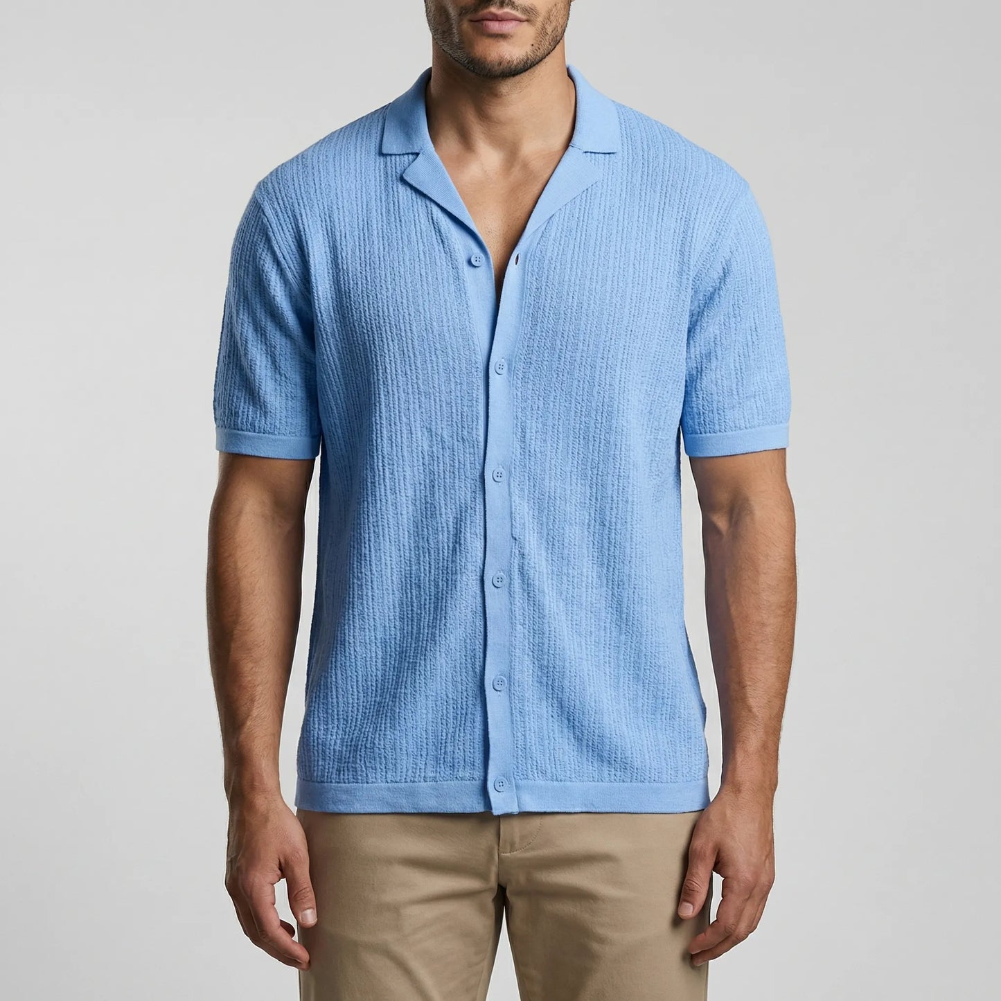 Brixon Short Sleeve Crocheted Casual Shirt