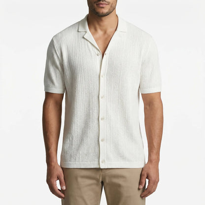 Brixon Short Sleeve Crocheted Casual Shirt