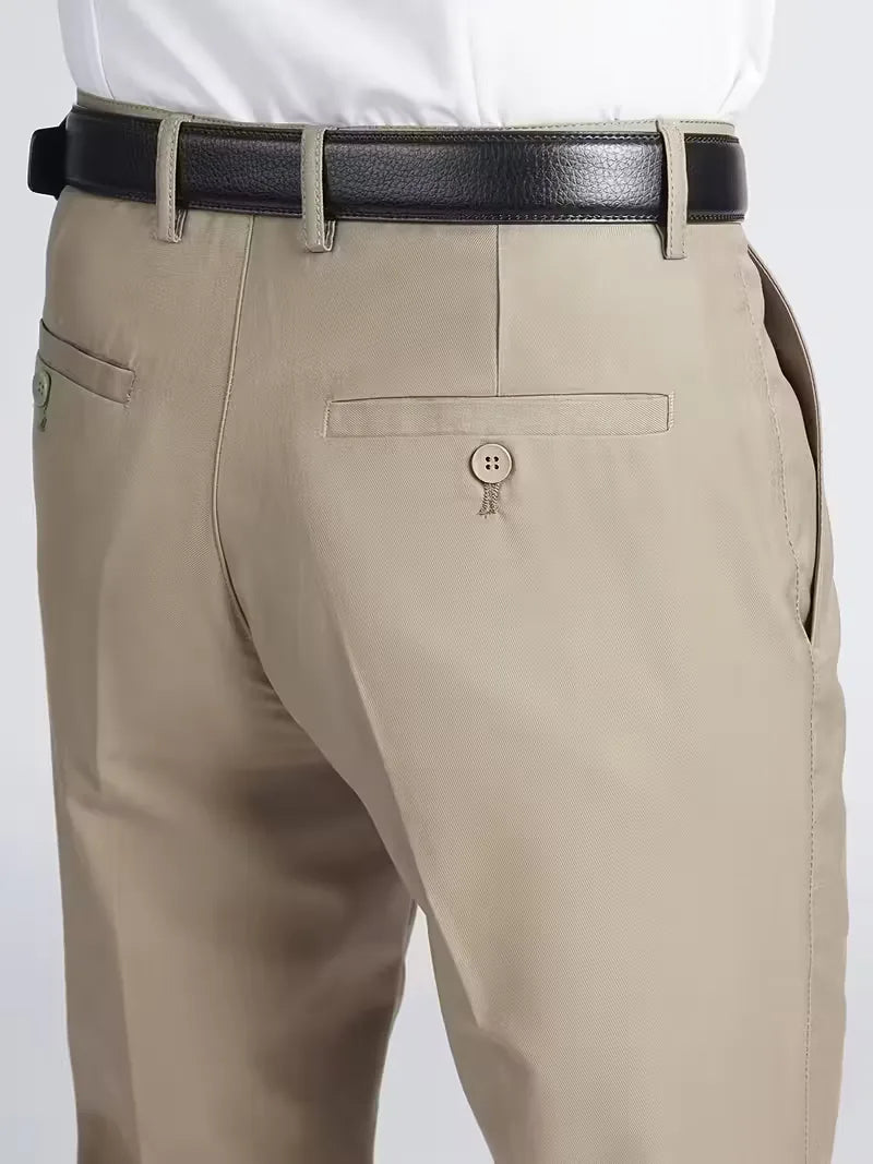 Pantalon avec taille élastique et coupe régulière