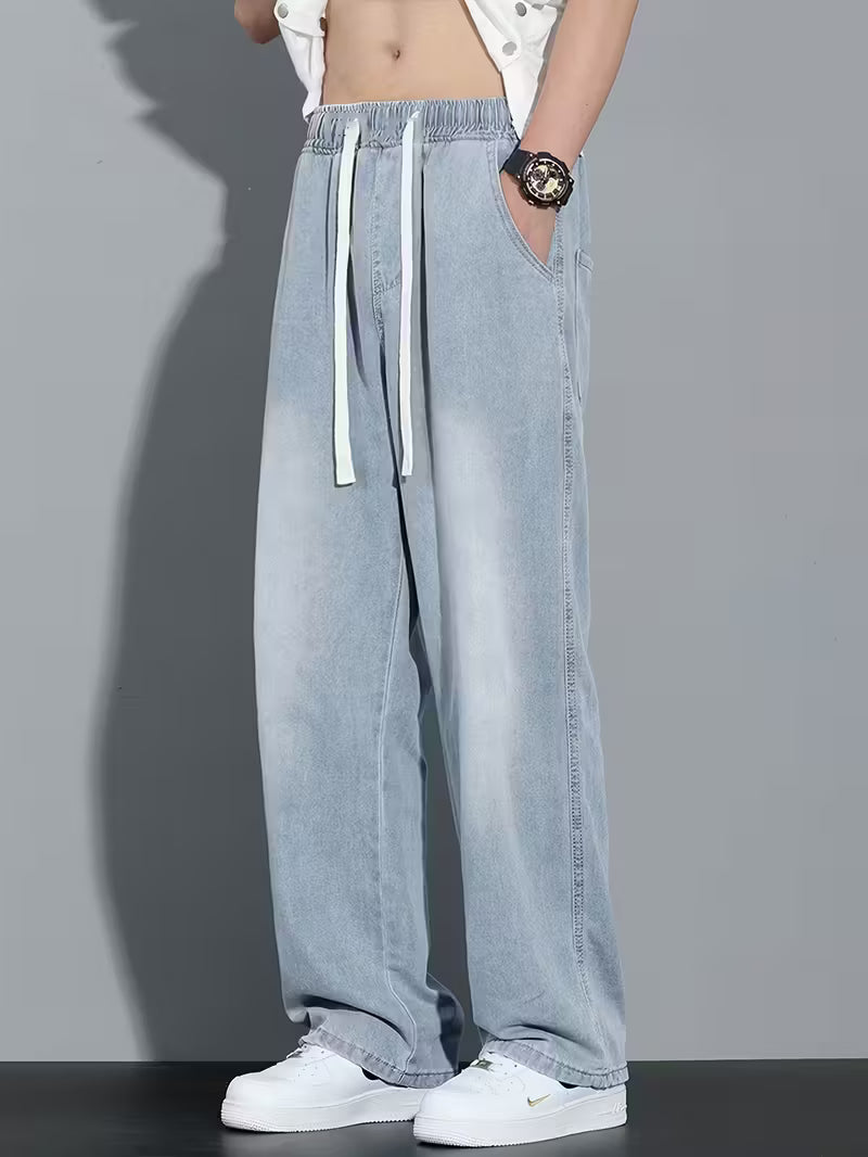 Pantalon droit à coupe ample