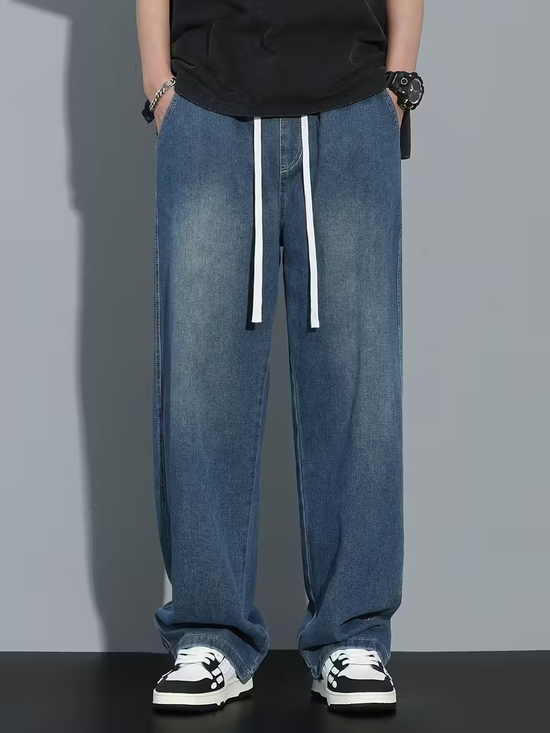 Pantalon droit à coupe ample