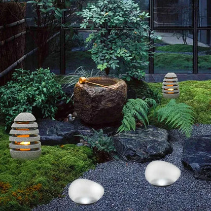 SolarGlow - Solar Pebble Stone Lamp