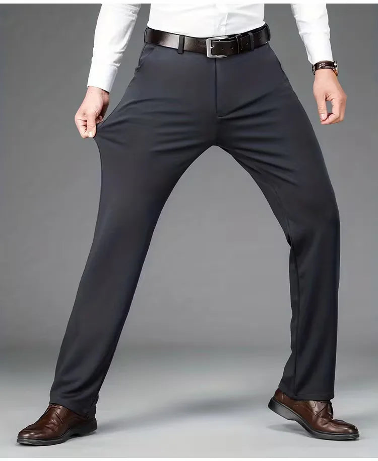 Business Trousers with Straight Legs