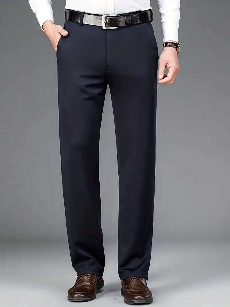 Business Trousers with Straight Legs
