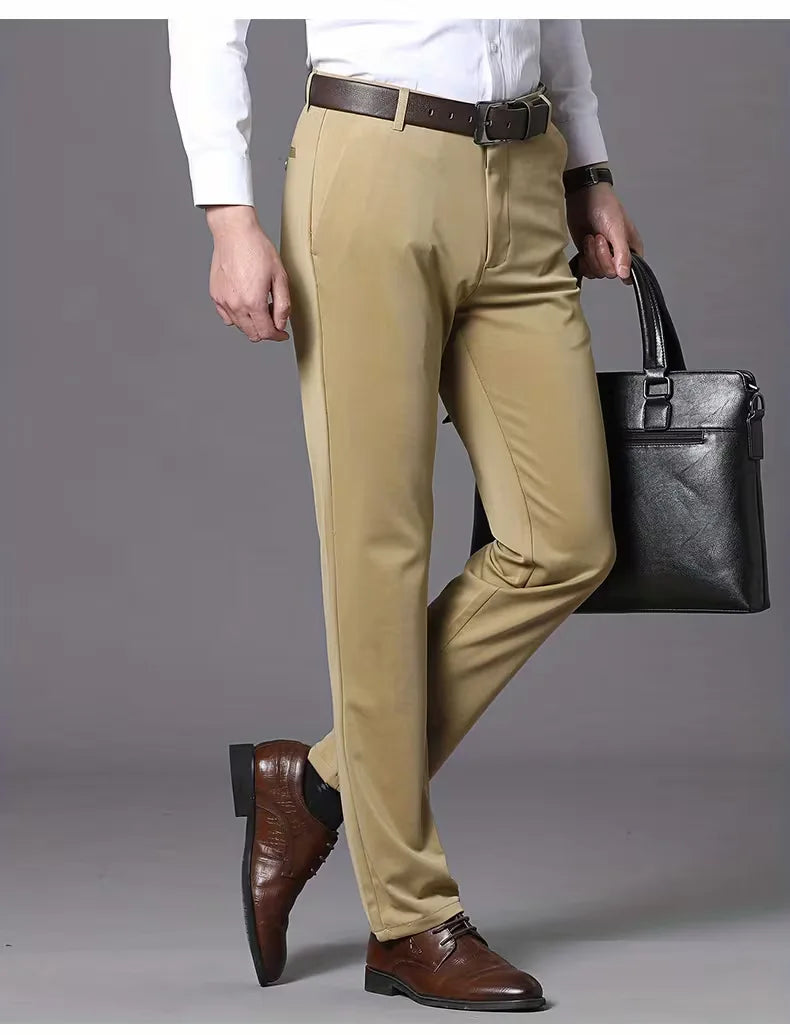 Business Trousers with Straight Legs