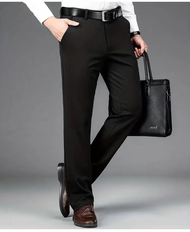 Business Trousers with Straight Legs