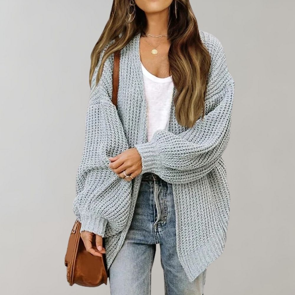 Chunky Knitted Open Cardigan for Women Oversized and Warm