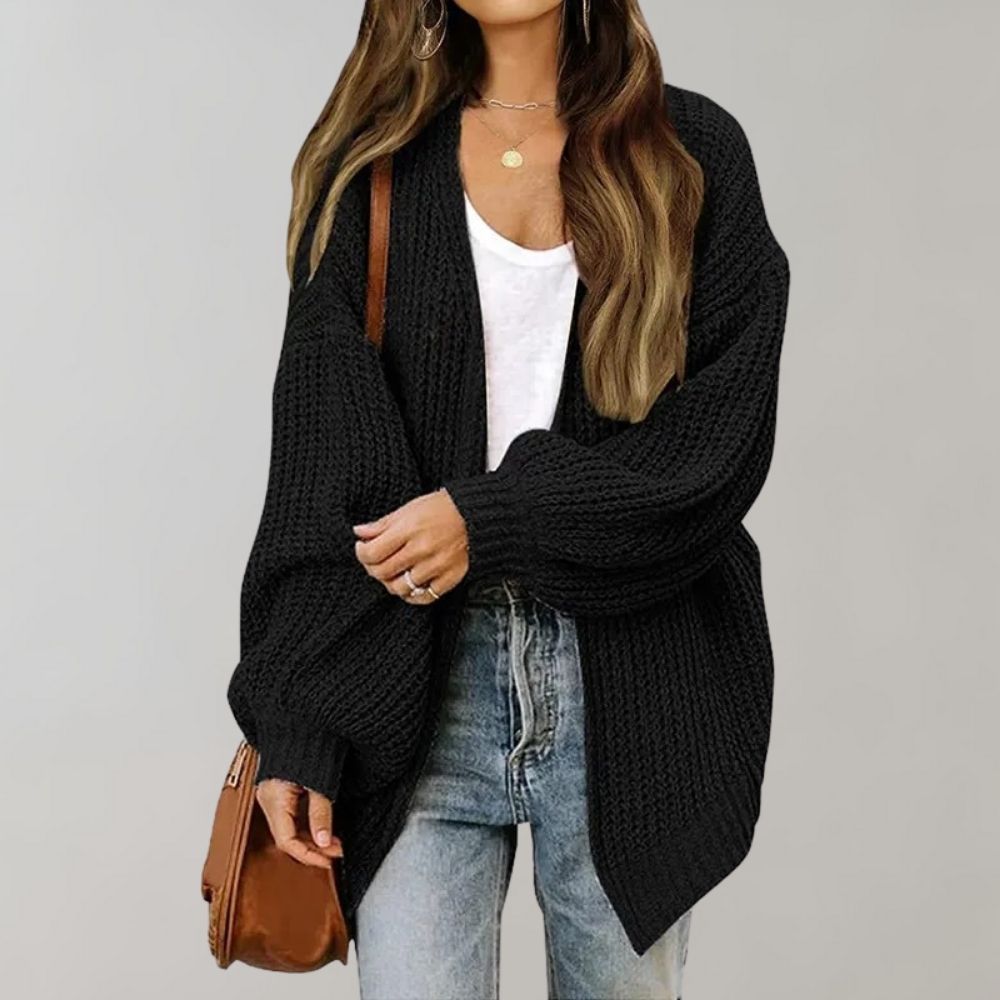 Chunky Knitted Open Cardigan for Women Oversized and Warm