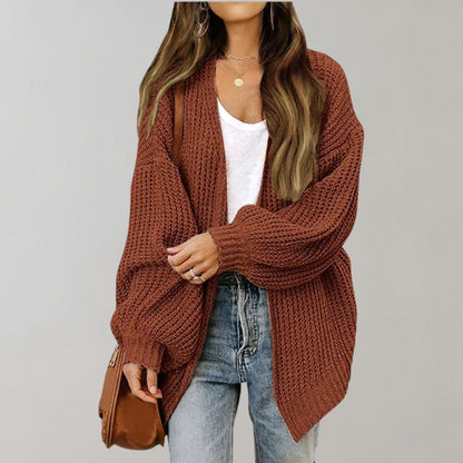 Chunky Knitted Open Cardigan for Women Oversized and Warm