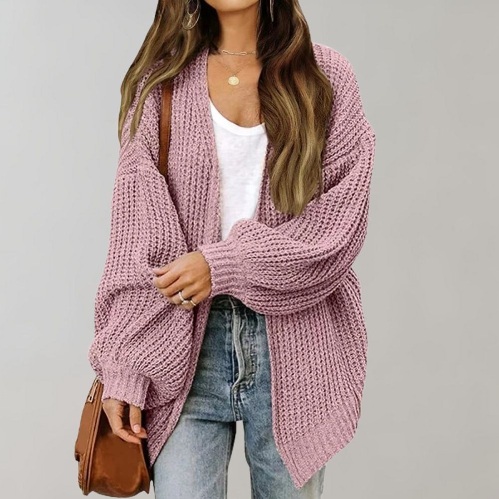 Chunky Knitted Open Cardigan for Women Oversized and Warm