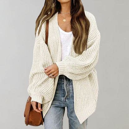 Chunky Knitted Open Cardigan for Women Oversized and Warm
