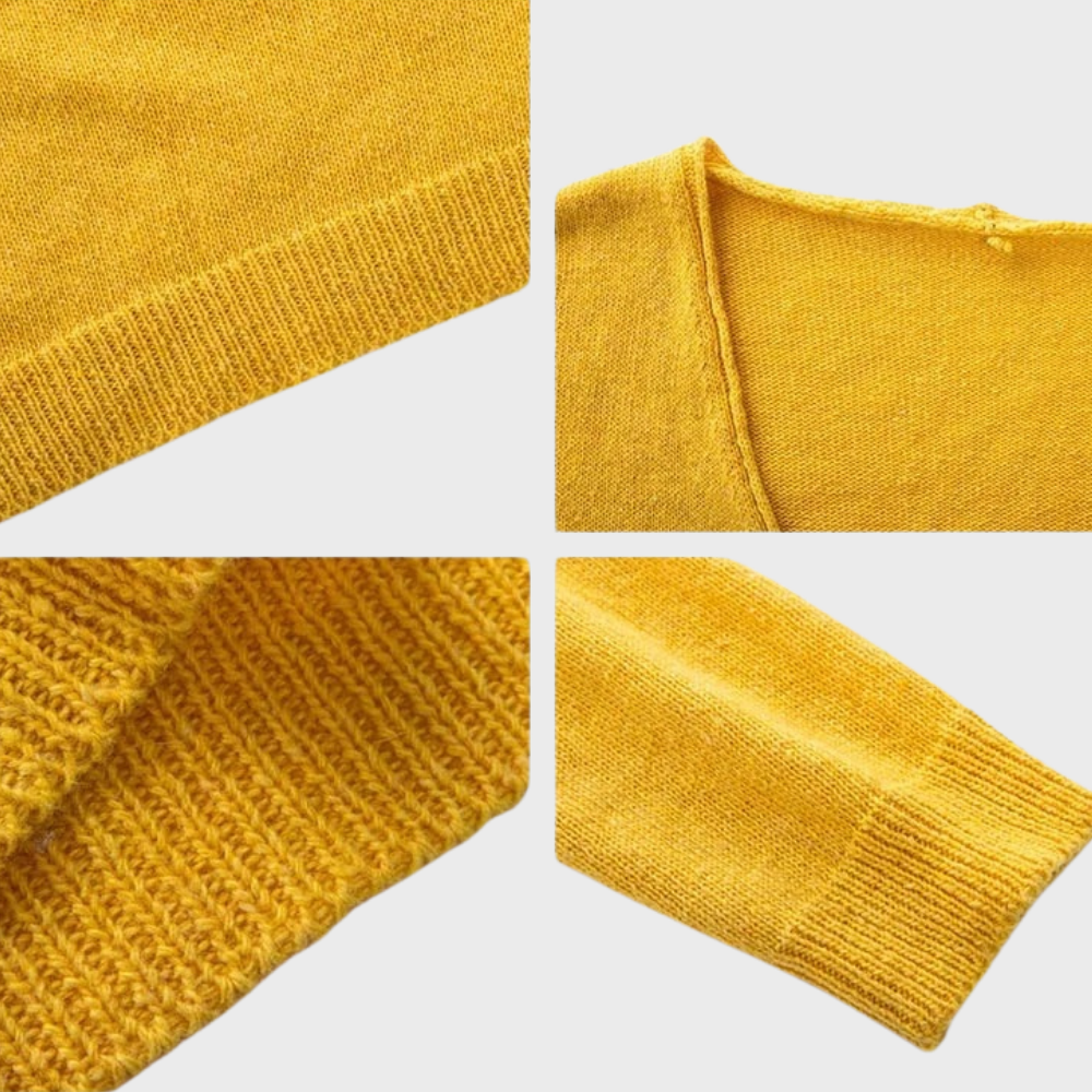 Oversized Knitted V-Neck Women's Jumper