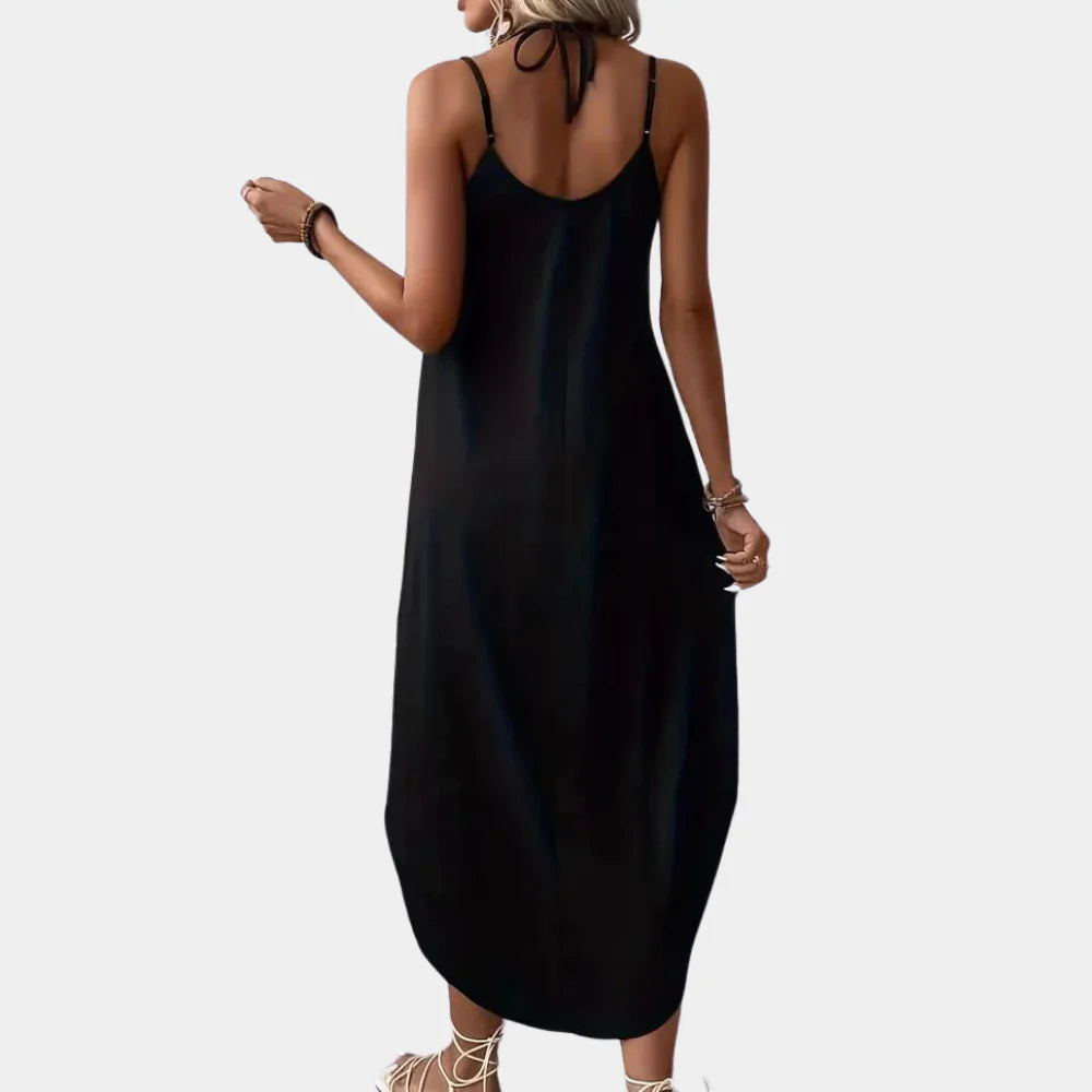Lightweight Cami Dress with V-Neck and Adjustable Straps