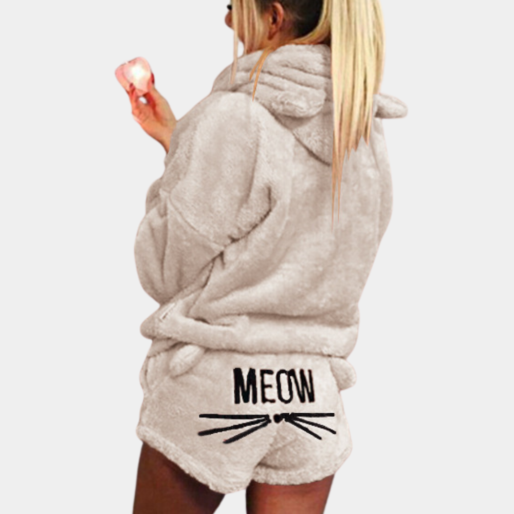 Meow - Ultra comfy fleece lounge pyjama set cat