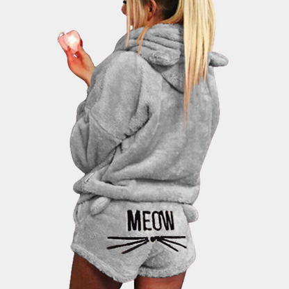 Meow - Ultra comfy fleece lounge pyjama set cat