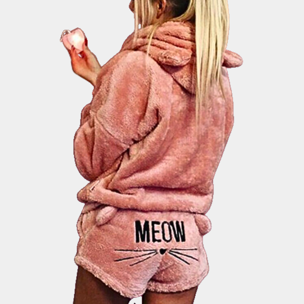 Meow - Ultra comfy fleece lounge pyjama set cat