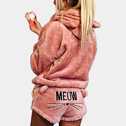 Meow - Ultra comfy fleece lounge pyjama set cat