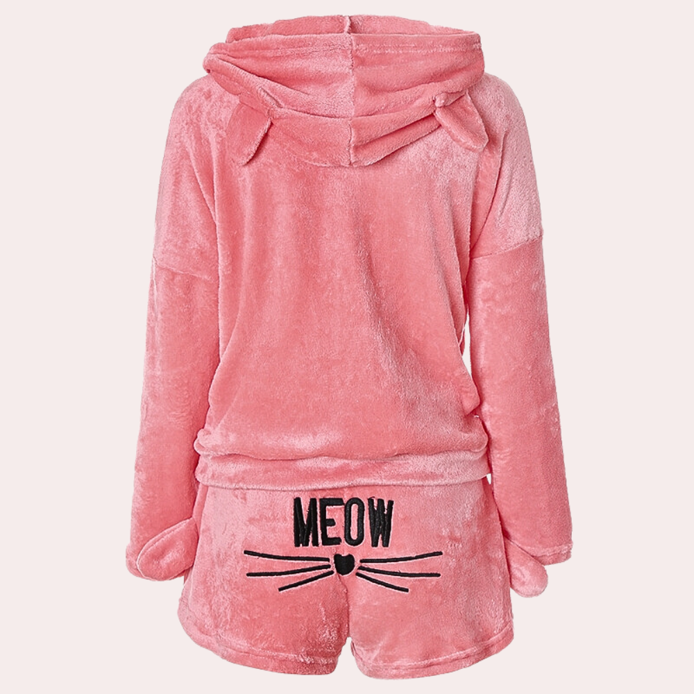 Meow - Ultra comfy fleece lounge pyjama set cat
