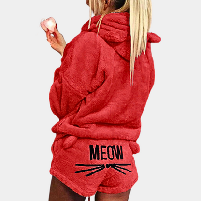 Meow - Ultra comfy fleece lounge pyjama set cat