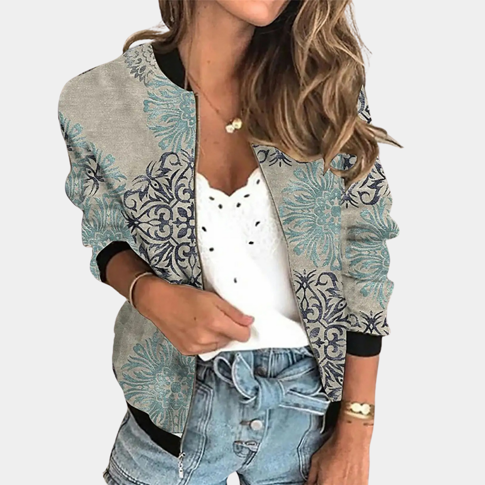 Summer Jacket for Women with Flowers