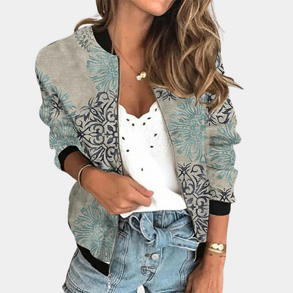 Summer Jacket for Women with Flowers