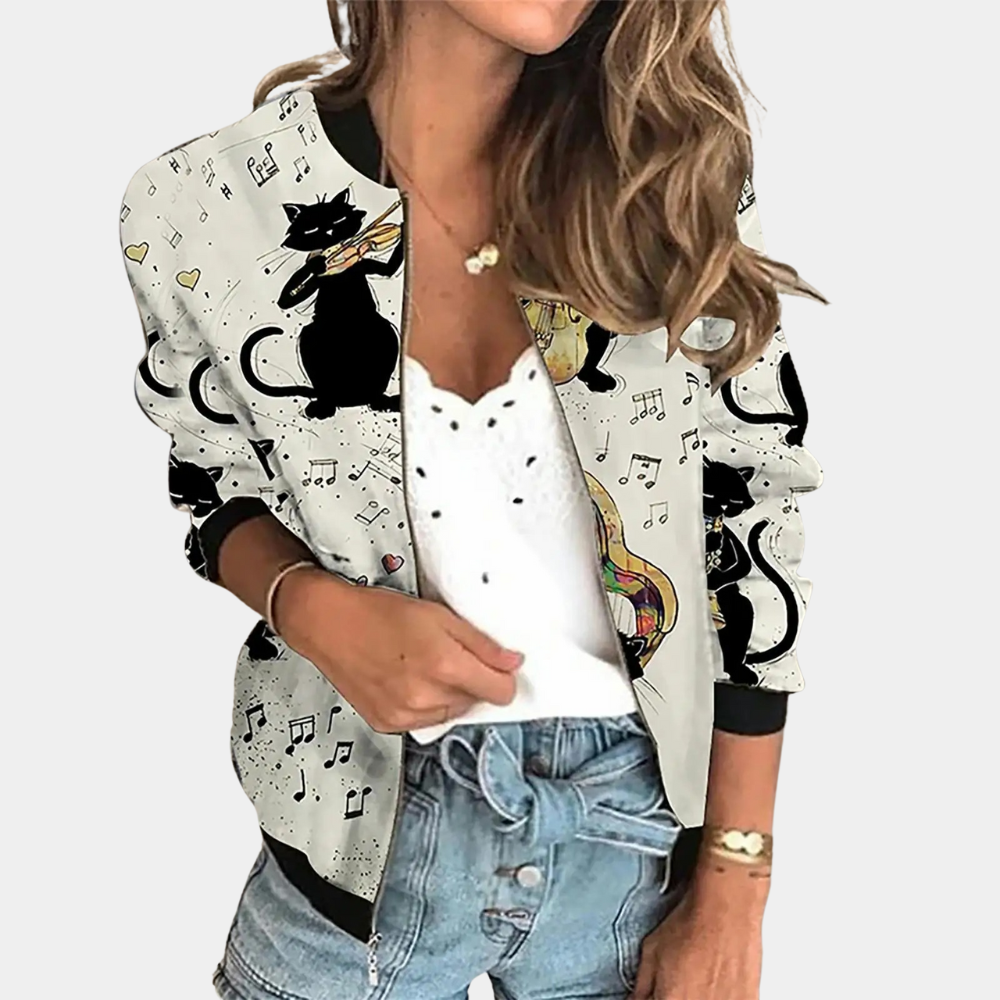 Summer Jacket for Women with Flowers