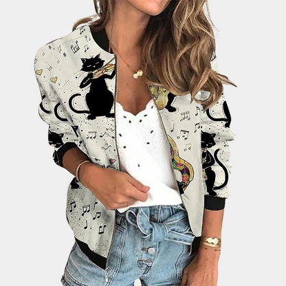 Summer Jacket for Women with Flowers