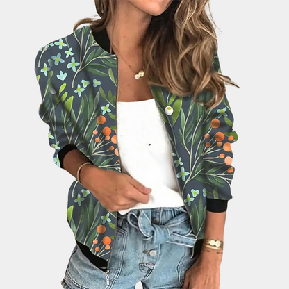 Summer Jacket for Women with Flowers
