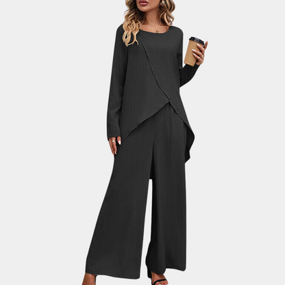Sam - Elegant 2-piece trouser suit set for women