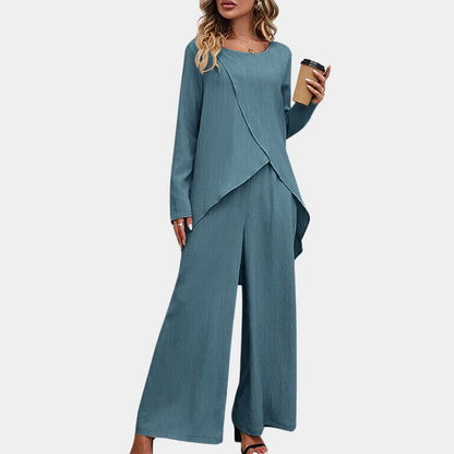 Sam - Elegant 2-piece trouser suit set for women