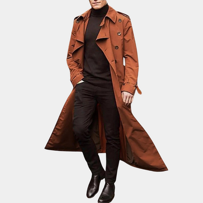 Winter Casual Long Trench Coat for Men - Anesto