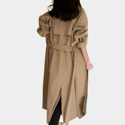 Oversized trench coat with belt for women - Ivana