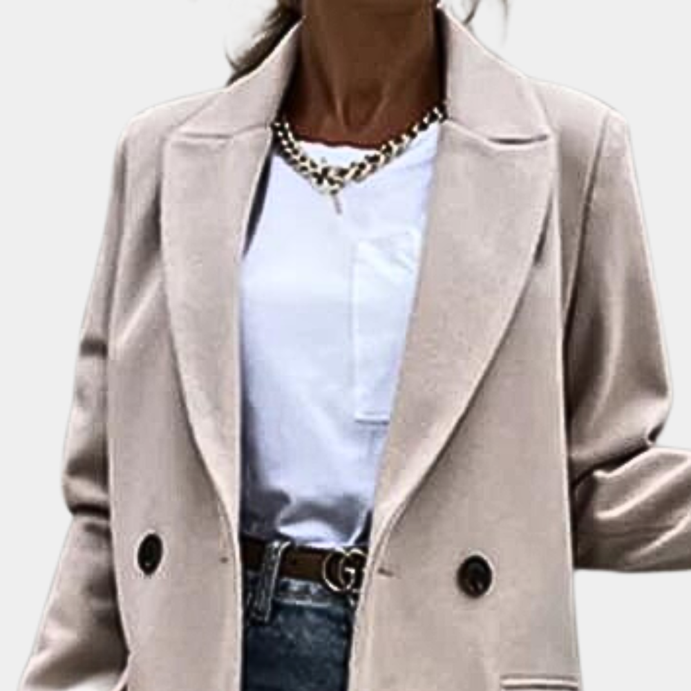 Long Winter Coat with Flap Pockets - Zeraya