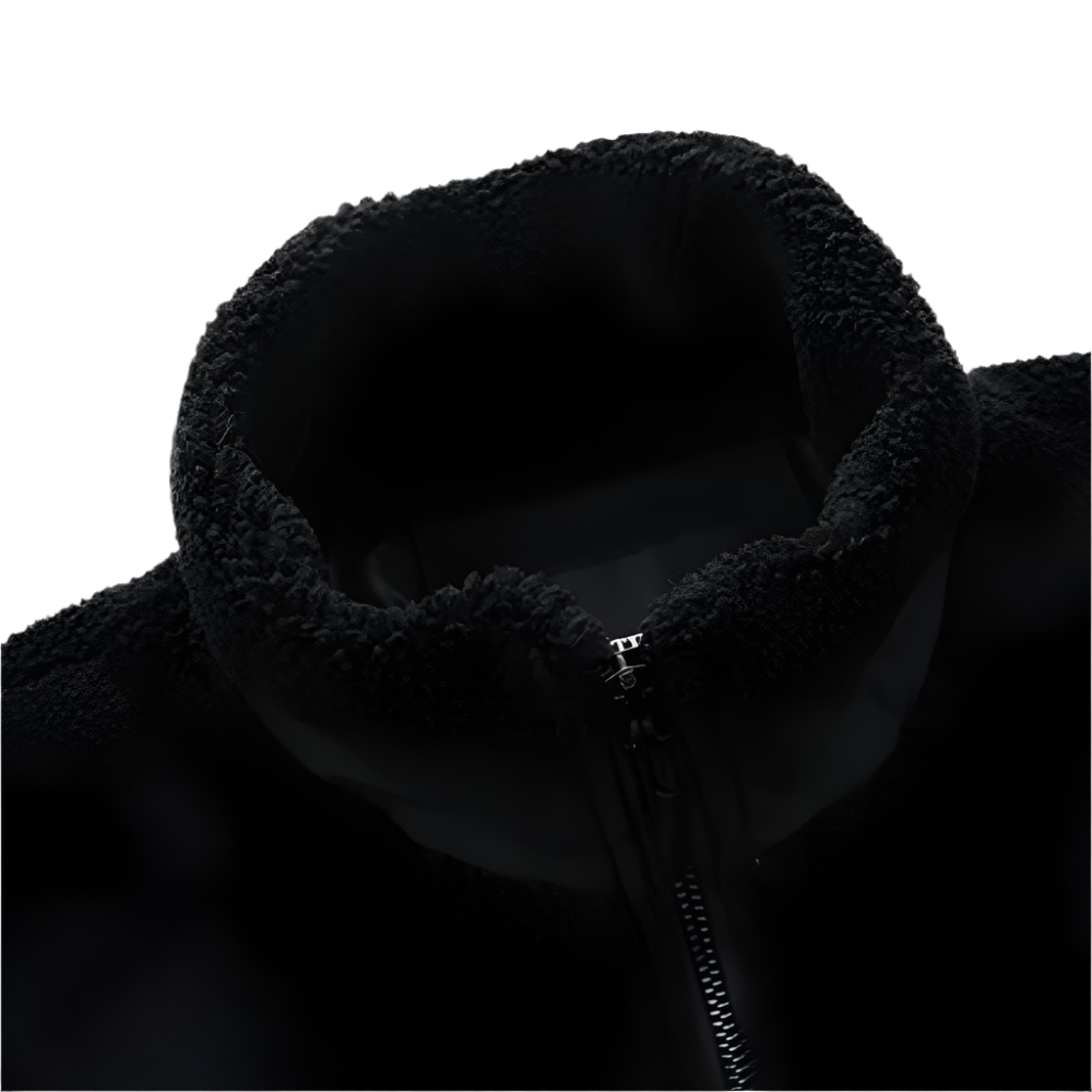 Men's Outdoor Fleece Jacket with Zip and Reinforced Details