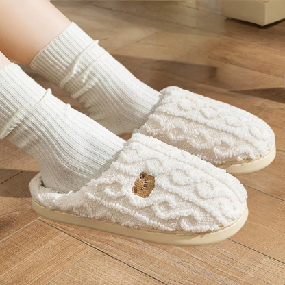 Warme winterslippers voor dames met zachte zool