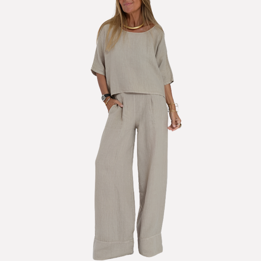 Conjunto de dos piezas para mujer de corte relajado