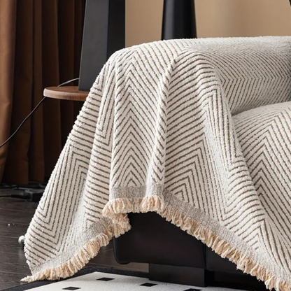 Reversible Herringbone Sofa Cover